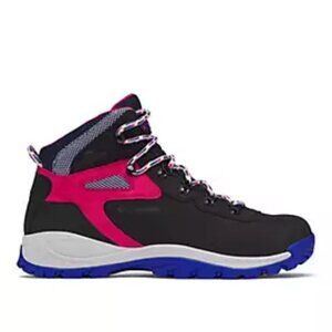 Columbia Men's Black Neon Pink Newton Ridge Plus Ankle Hiking Boots Size 9